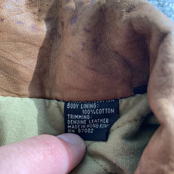 Vintage Context Bomber Jacket Coat Aqua Blue Leather Collar Mens Size XLT Tall - Picture 6 of 16